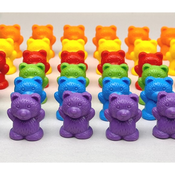 Math Counting Bears Educational Toy 55pc Set Preschool Toddler Kids 6 Color - Picture 4 of 4